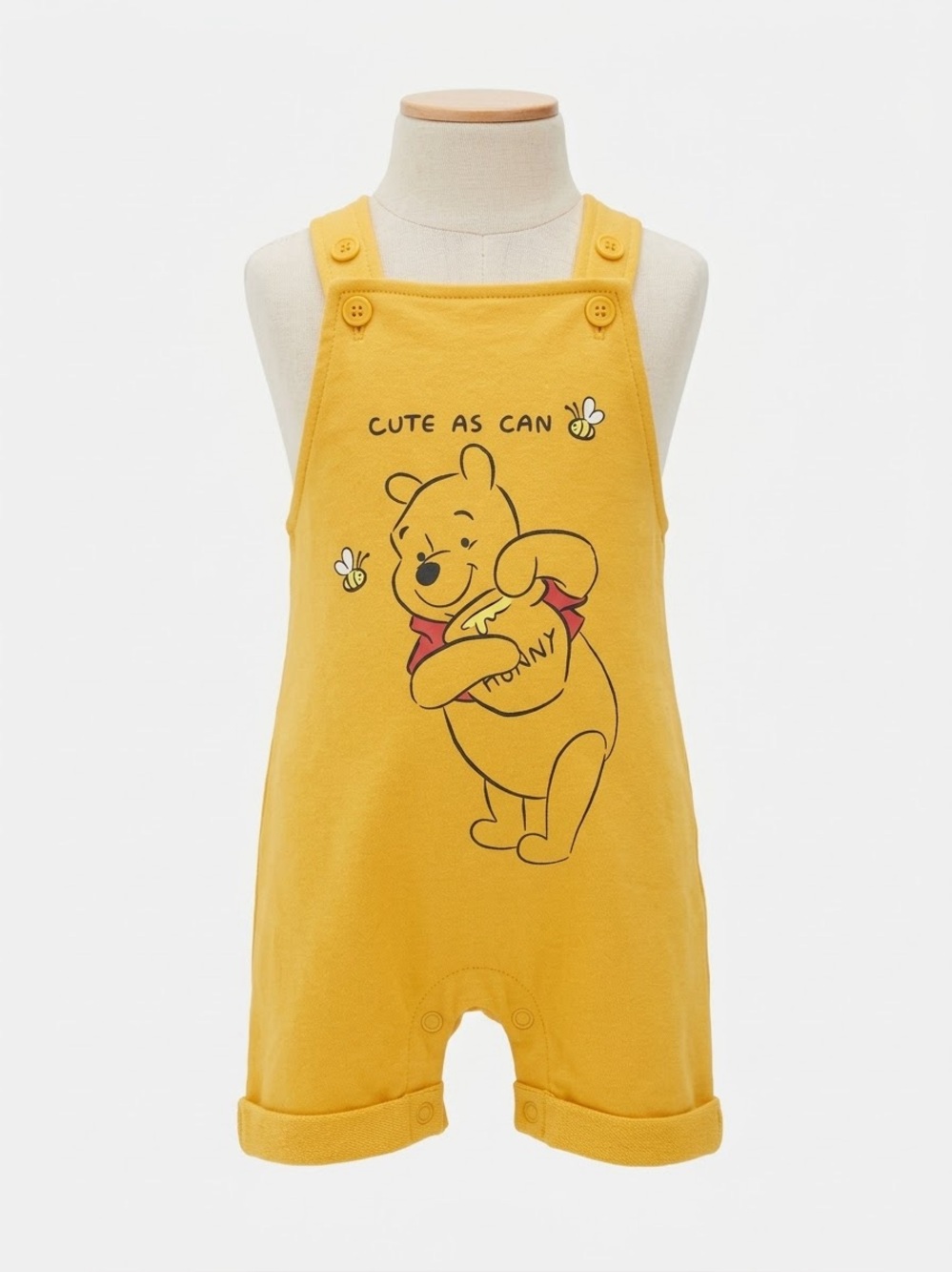 Yellow Winnie the Pooh Baby Overalls - Cute As Can